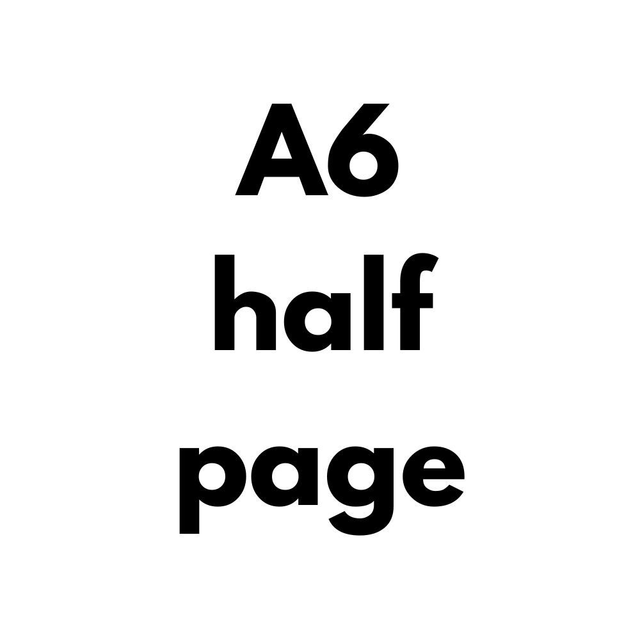 A6 half page