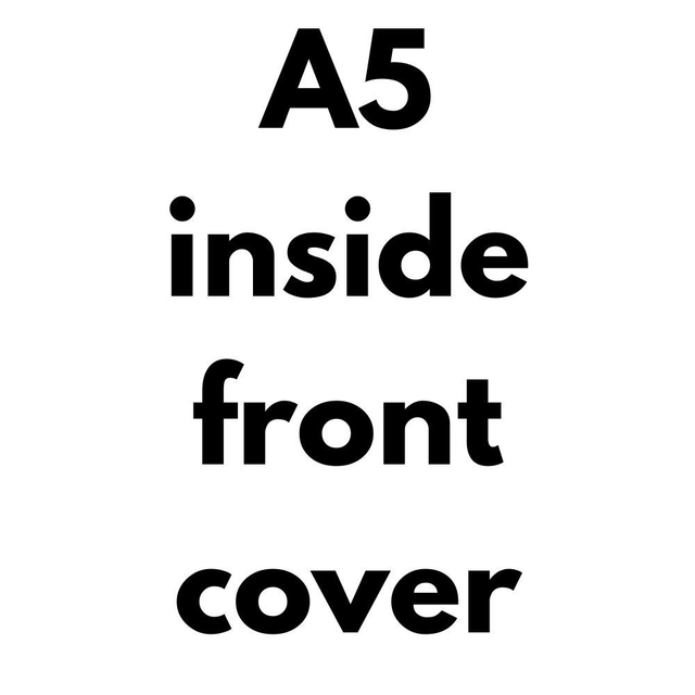 A5 inside front cover